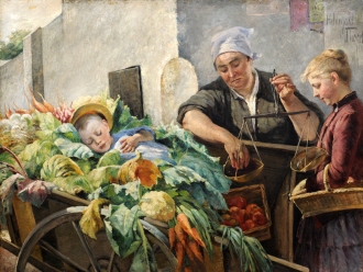 Woman Vegetable Vendor in France