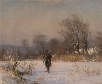Winter Landscape with Hunter