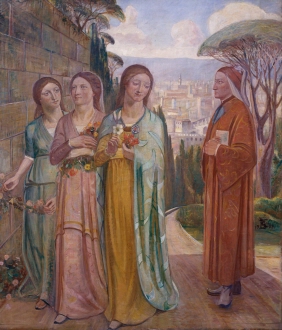The Young Dante greeting Beatrice