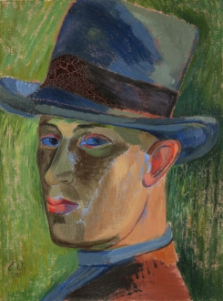 Self Portrait with Blue Hat
