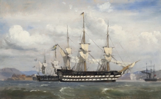 Swedish Warships at Rivöfjorden 1861