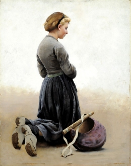 Girl kneeling
