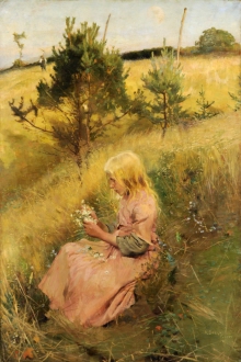 Girl Picking Flowers