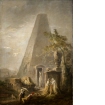 Landscape with Pyramids and Figures