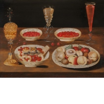 Still Life with Wine, Fruit and Cakes