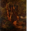 Forest Landscape, Faun and Nymph