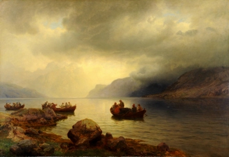 Funeral Procession on the Sogne Fjord